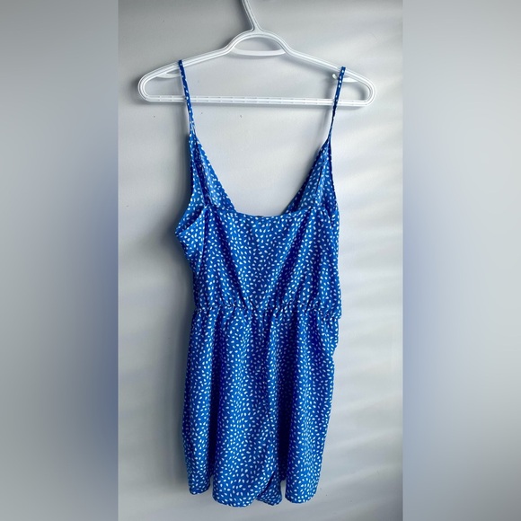 💖(2 for $15)💖 Blue and White Polka Dot One Piece Romper - Picture 6 of 8